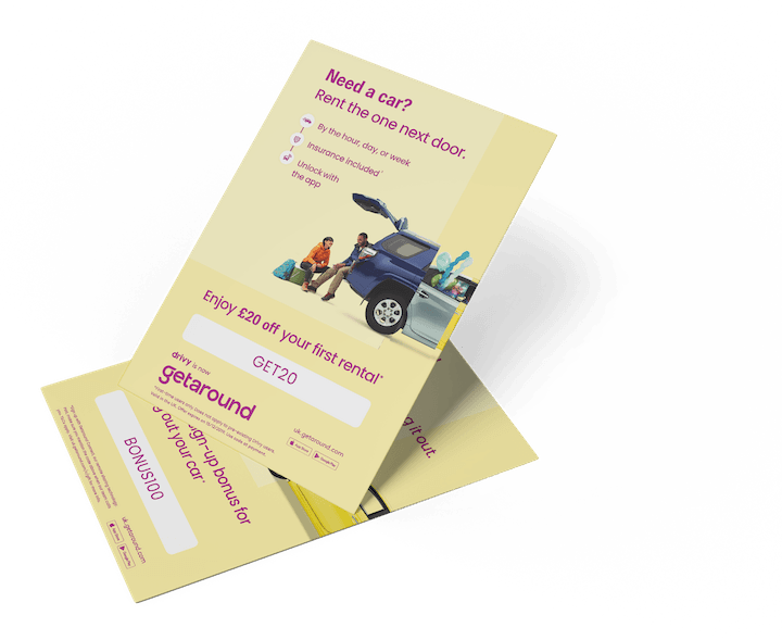 Getaround drives 3,000 new riders and reduces CPA by 70% with flyer campaigns hero