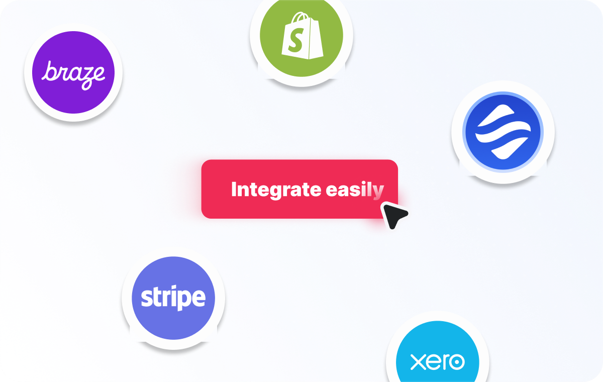 Connect your stack, trigger direct mail illustration