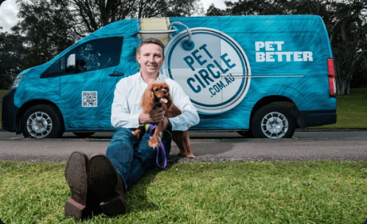 Pet Circle delivery van and dog