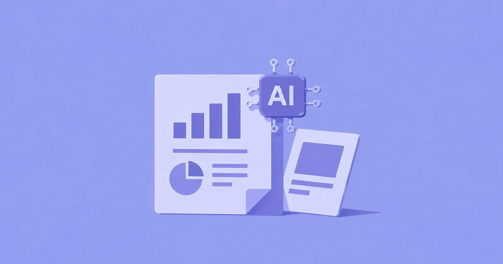 Illustration of an AI-powered marketing analytics report