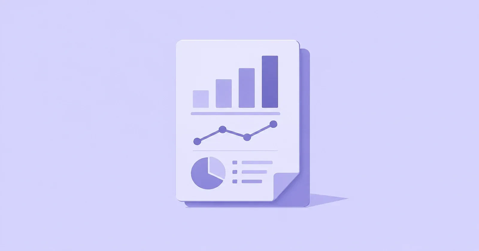 Illustration of a data-driven marketing report with charts