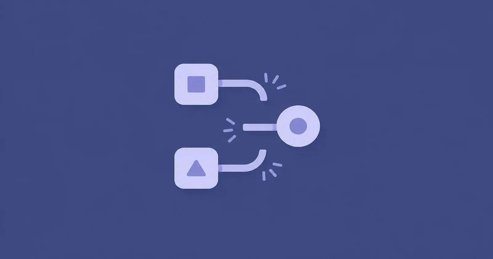 Illustration of disconnected marketing channels as separated nodes