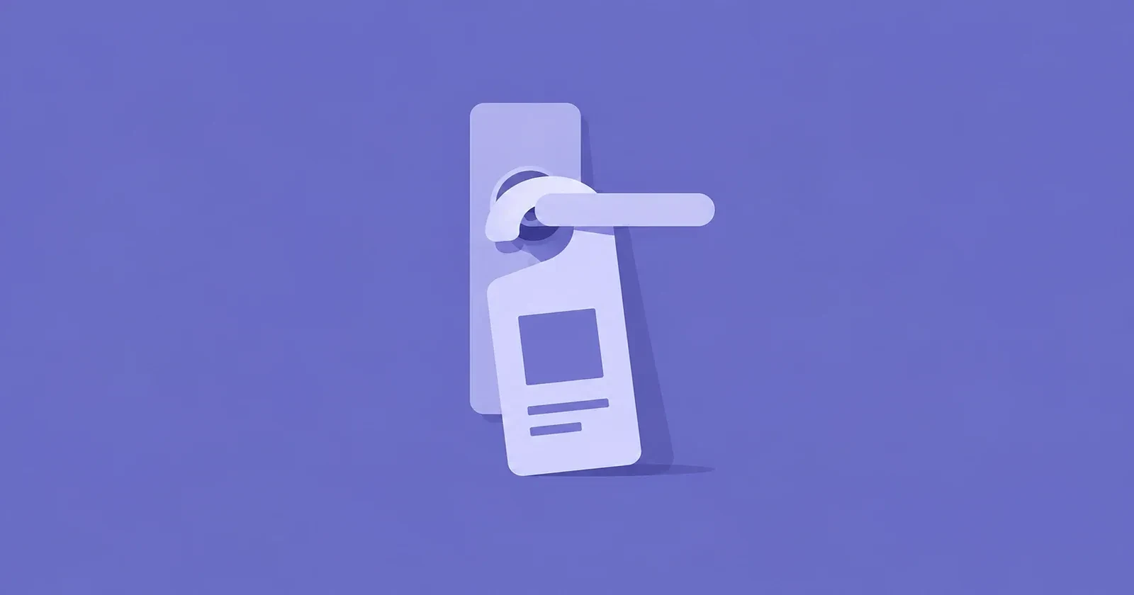 Illustration of a door hanger tag on a door handle