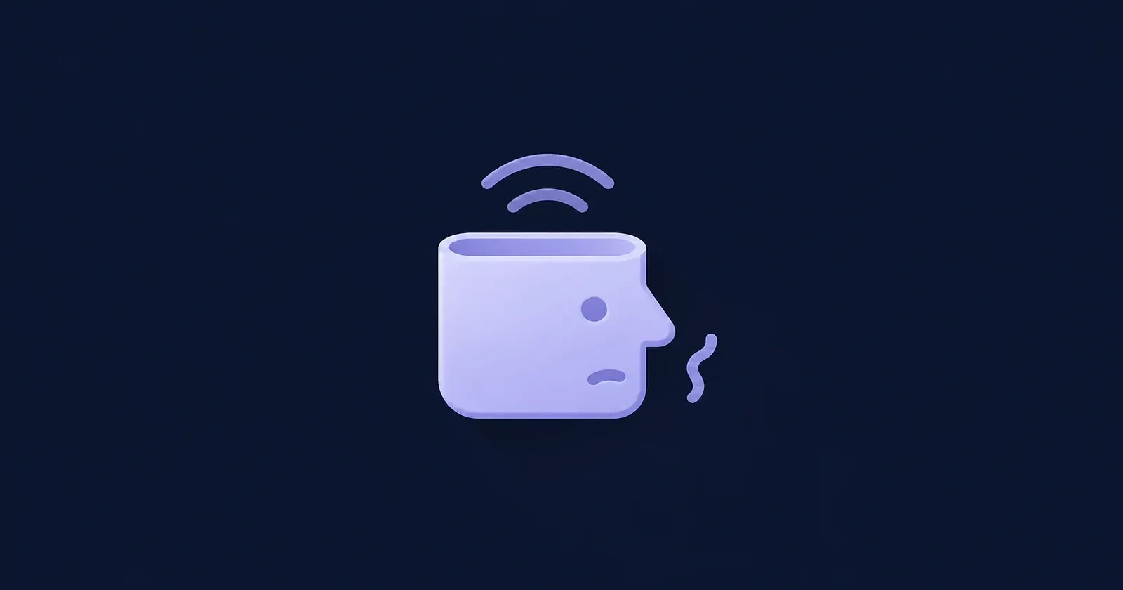 Illustration of a head with faint signal waves representing low brand awareness