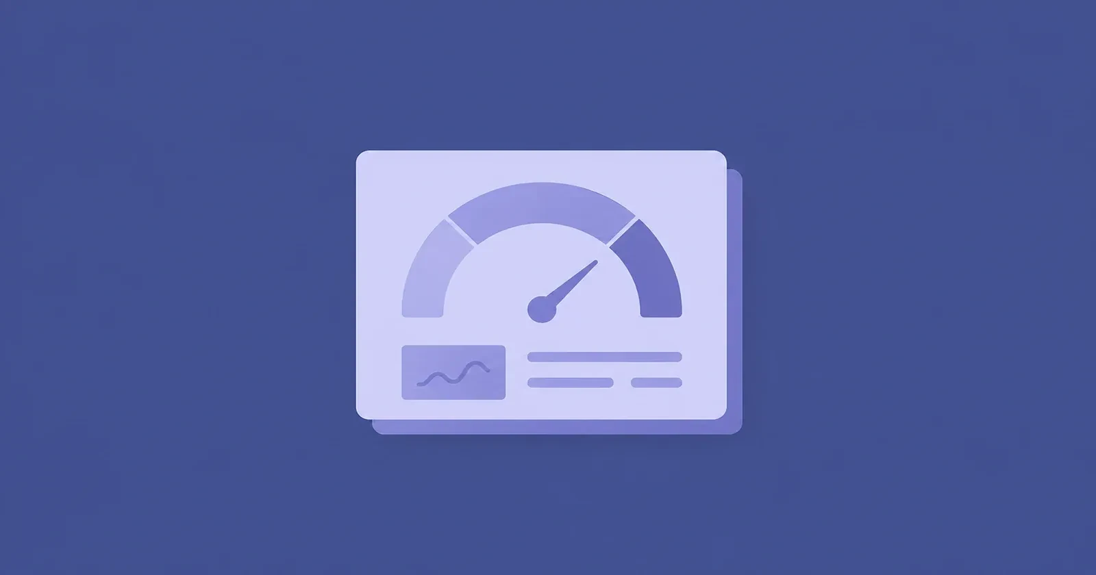 Illustration of a browser dashboard with a gauge and charts for performance visibility