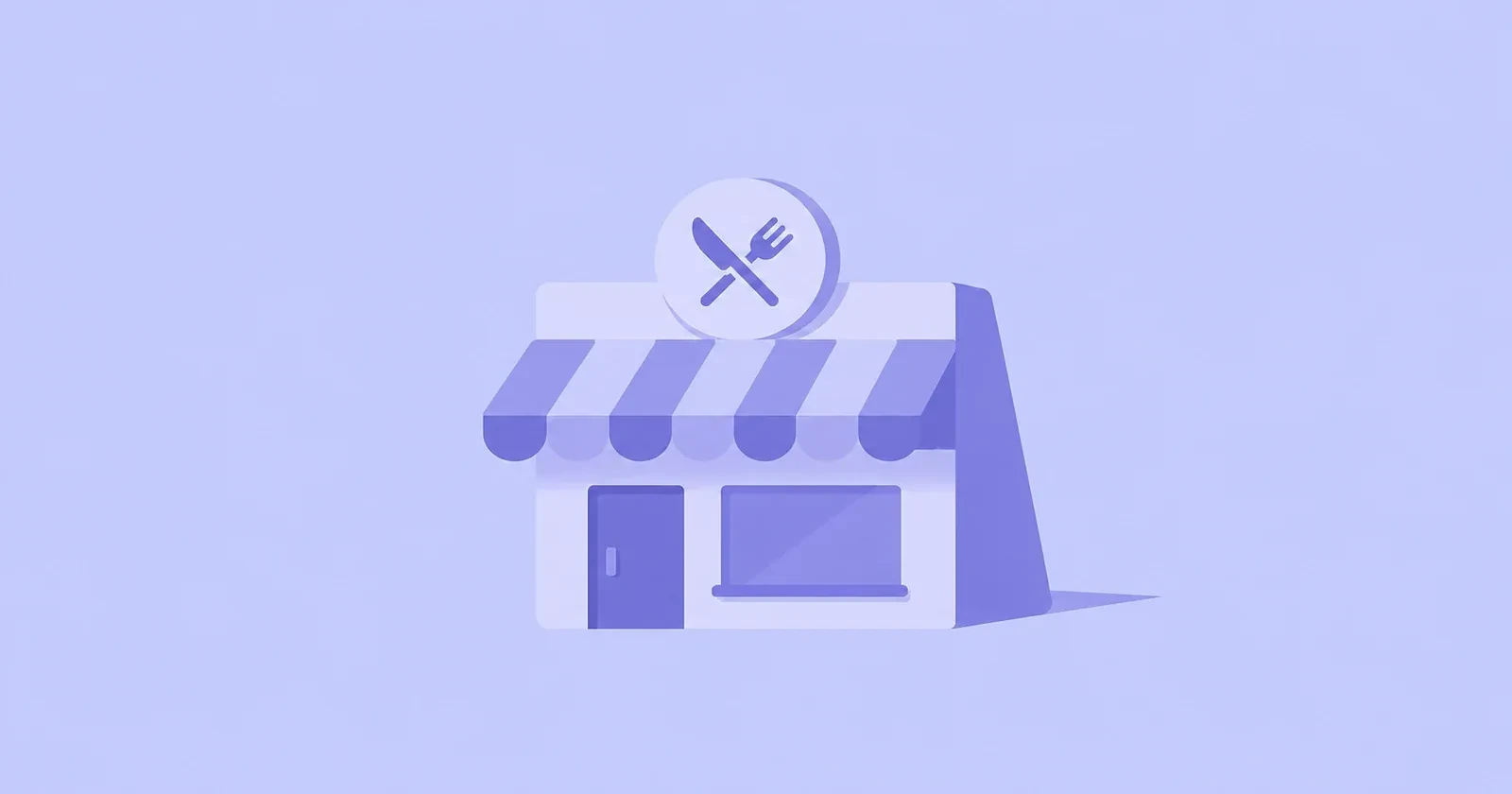 Illustration of a restaurant storefront with an awning