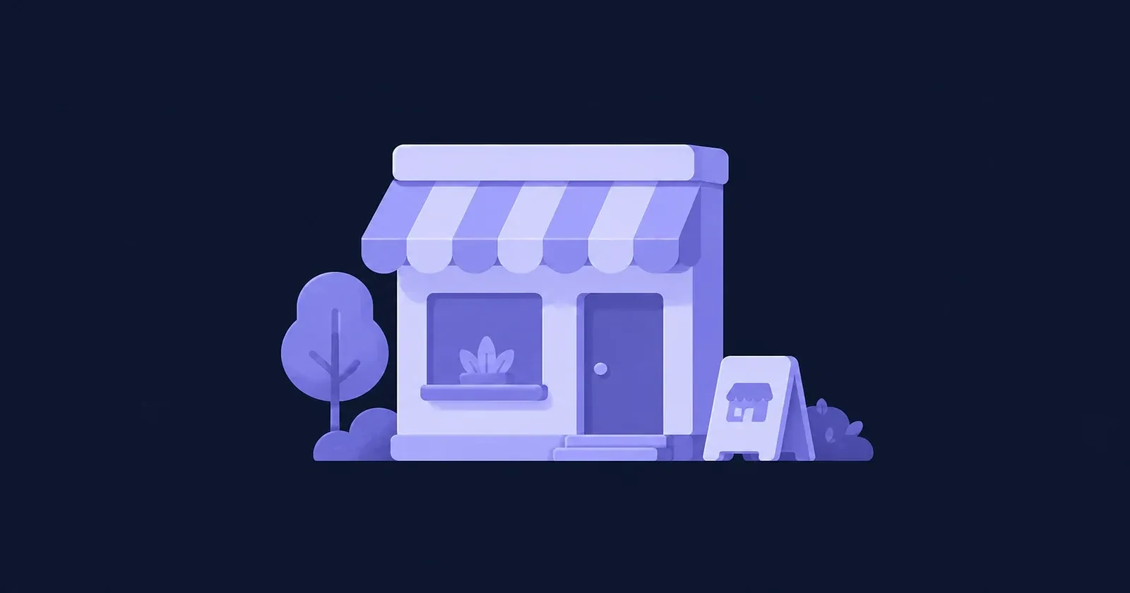 Illustration of a small local business storefront