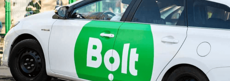 Bolt chauffeur car in the street (case-study card crop)